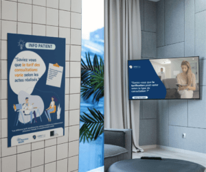 Poster + vidéo salle d'attente médecin