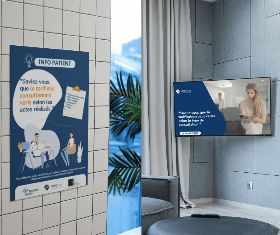 Poster + vidéo salle d'attente médecin