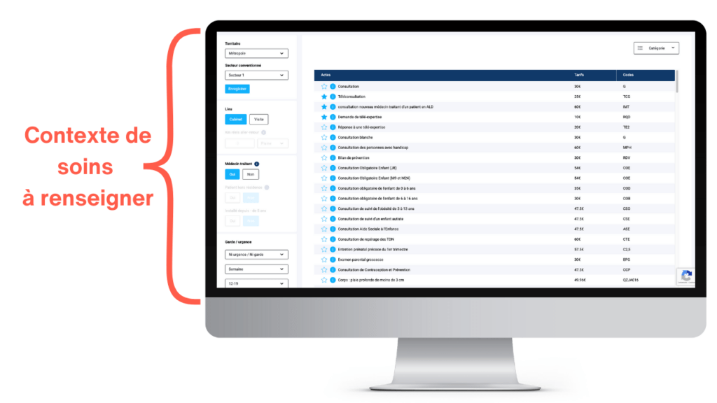 Contexte de soins tarification nomenclature